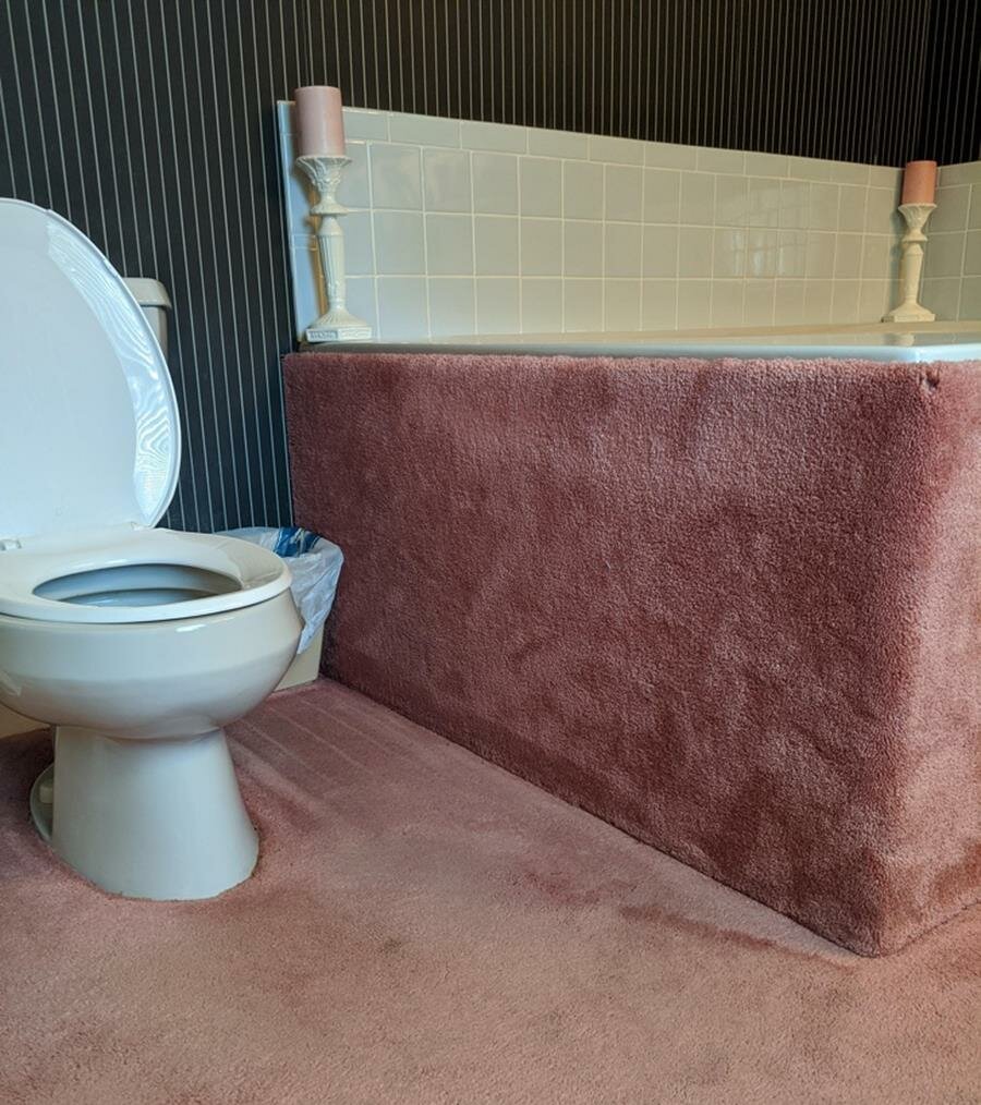 baignoire, moquette