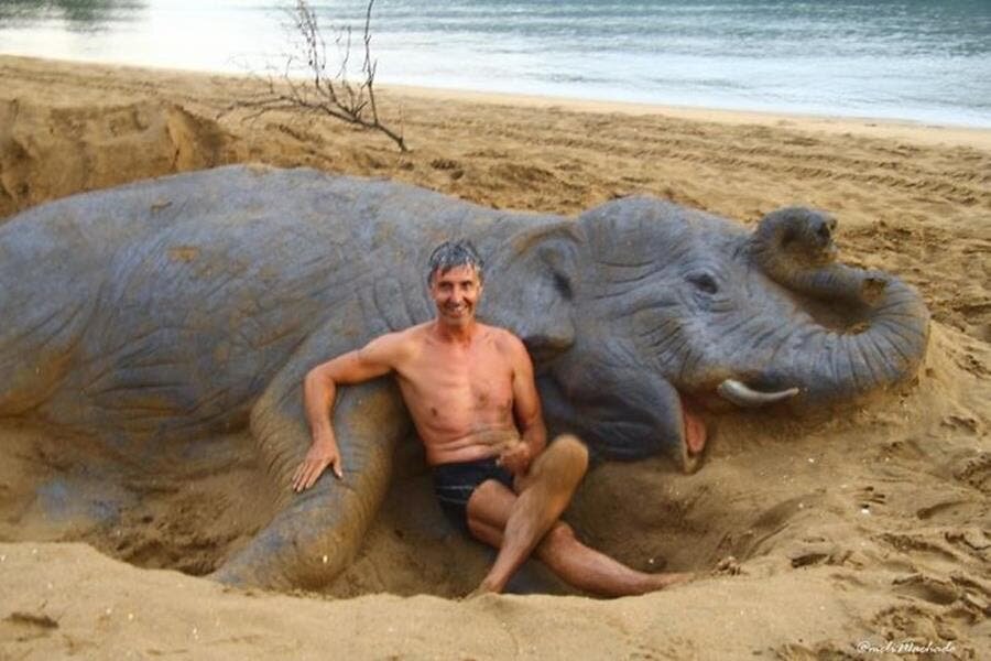 sculpture, sable, animal, andoni bastarrika, éléphant