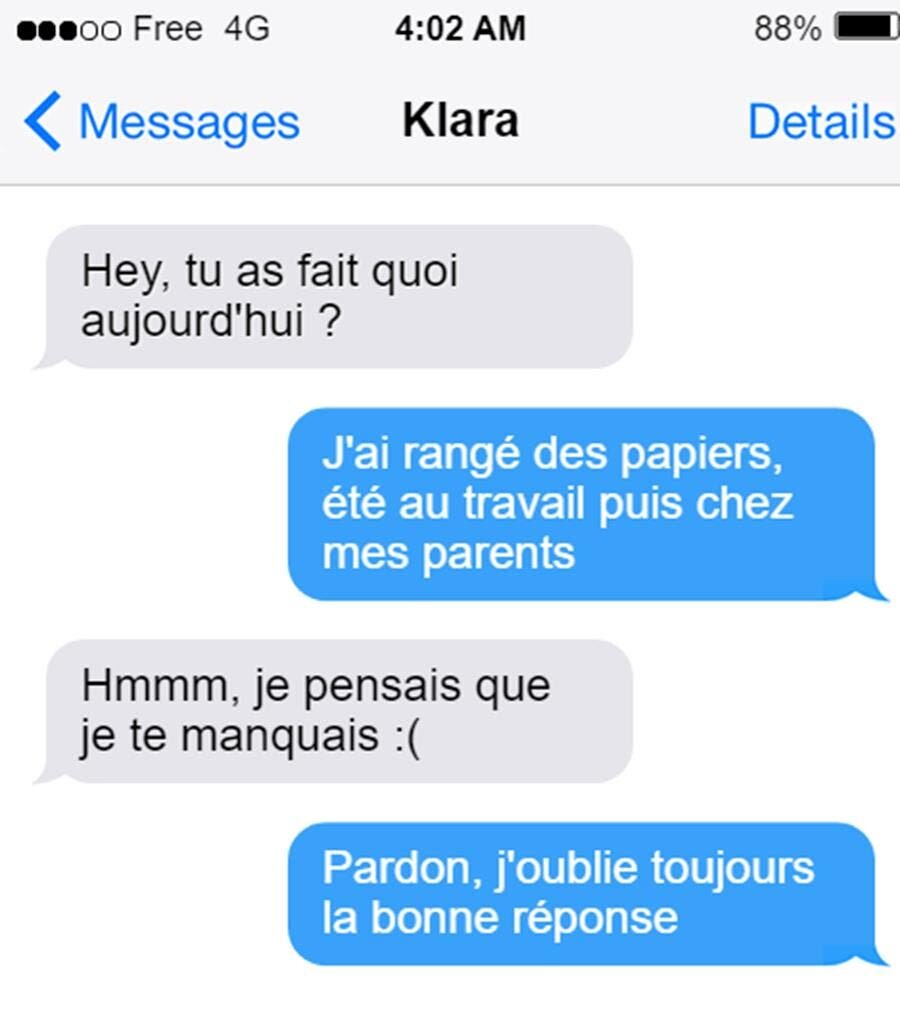 SMS, drÃ´le, capture d'Ã©cran