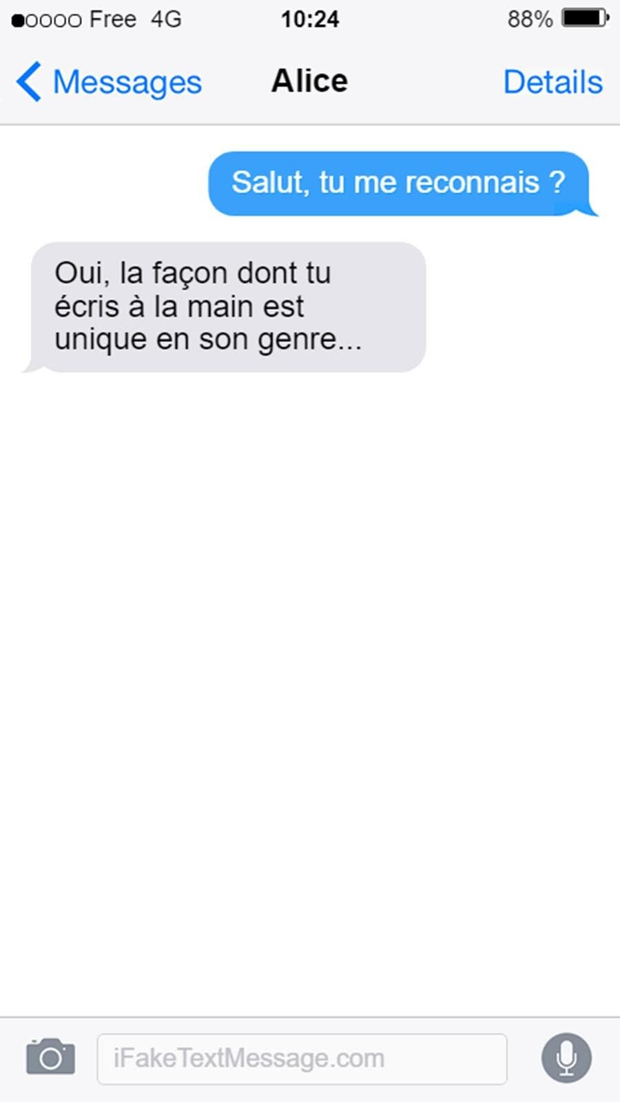 SMS, barré, fou