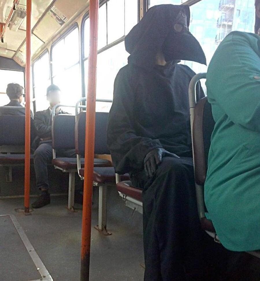 déguisé, bus
