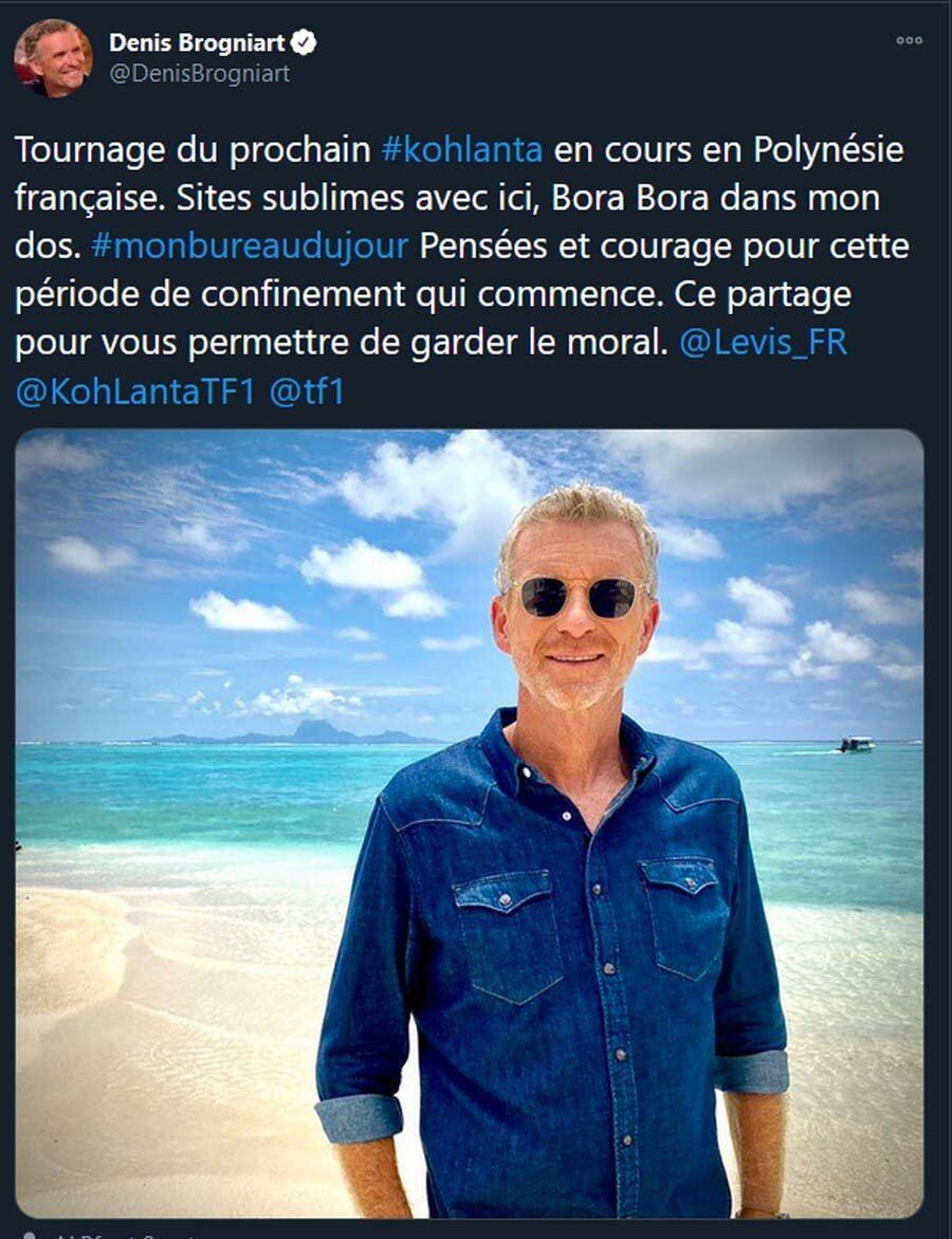 denis brogniart, tweet, populaire, confinement