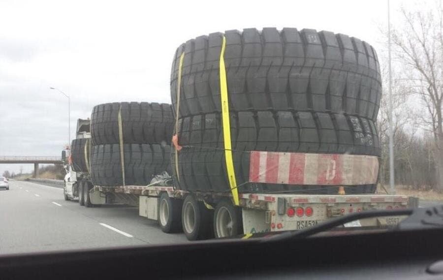 roues, géantes, transport, camion