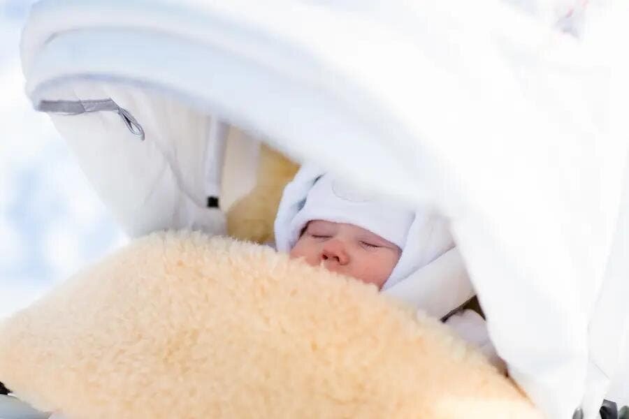dodo, bébé, bonnet, froid, blanc