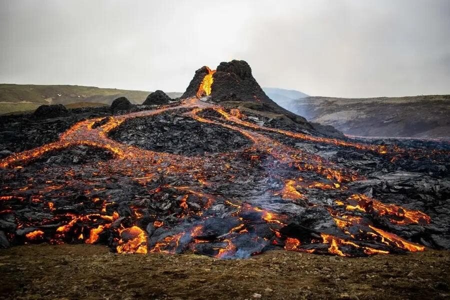 volcan, lave, montagne, Islande