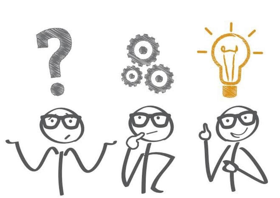 solution, réfléchir, questions, idée
