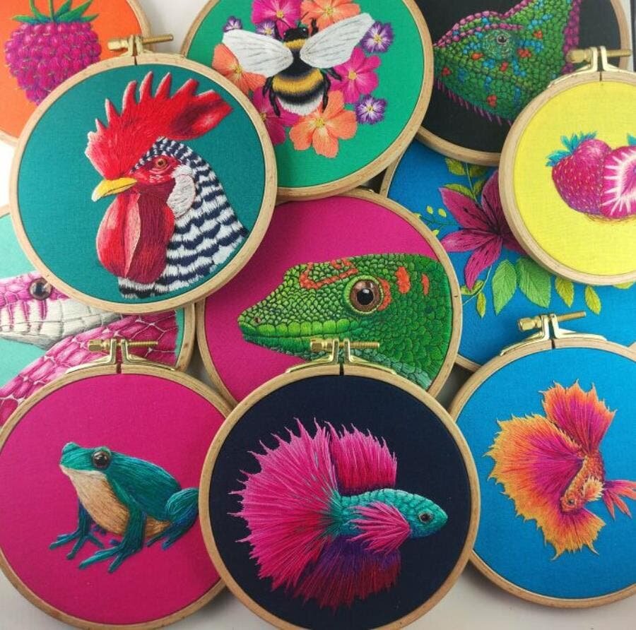 broderie, crÃ©ations, couleurs
