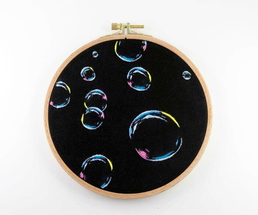 broderie, bulles