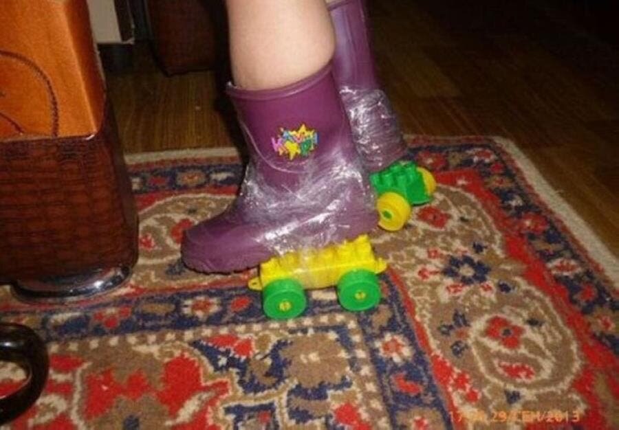 rollers, solution, problème, insolite, humour