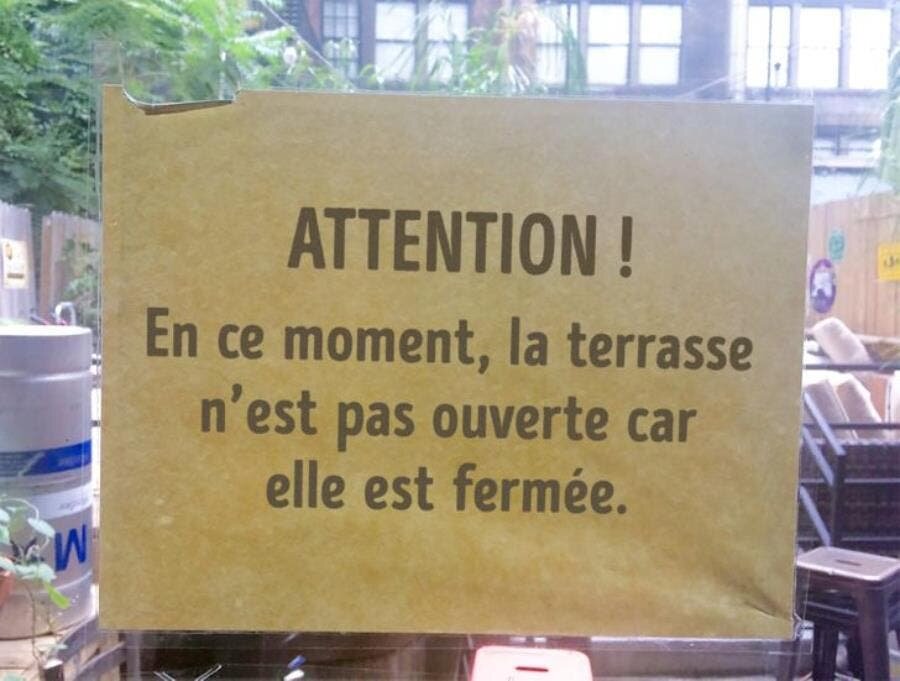 panneau, restaurant, insolite, humour, illogique