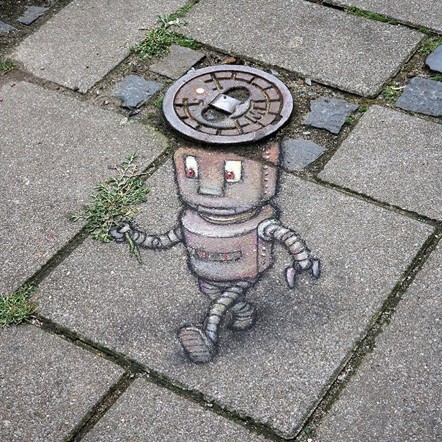 robot dessin rue