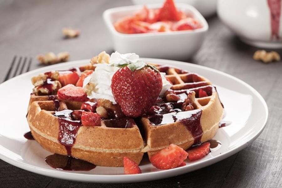 gaufre, fraise, chantilly, brunch