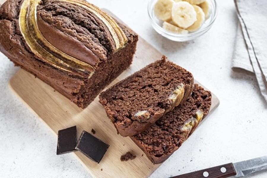 pain, banane, bread, chocolat, décoration