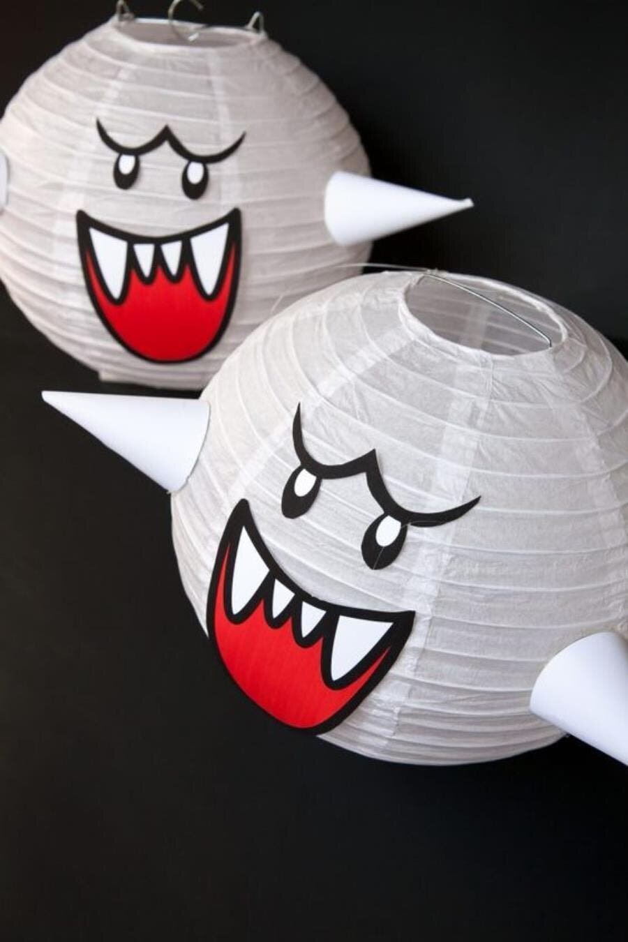 lanterne, papier, bras, boo, langue, tire