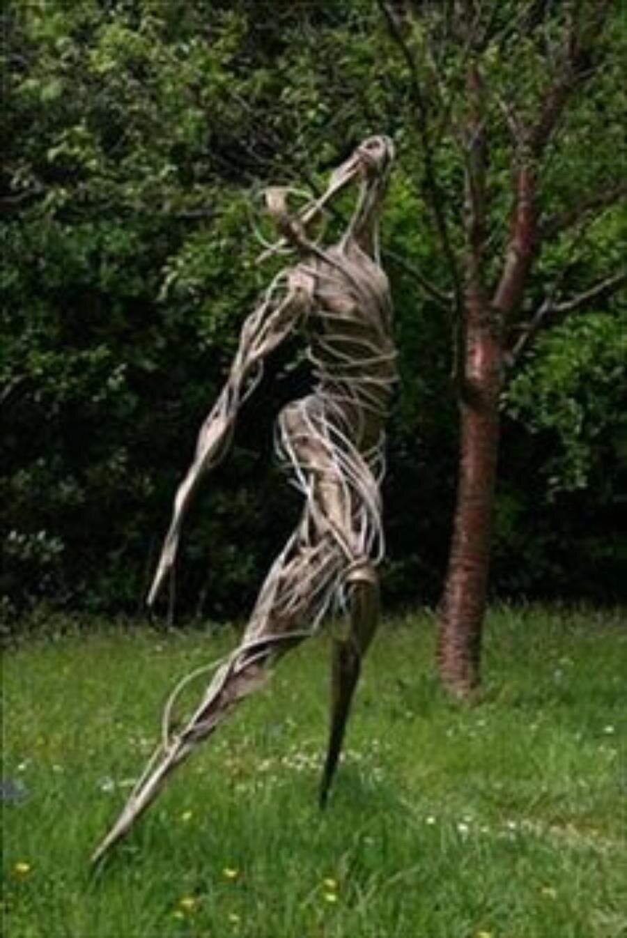 lignes, métal, sculpture, penny hardy, humains