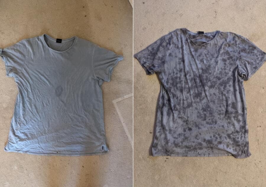 tâche, t-shirt, corriger, colorer