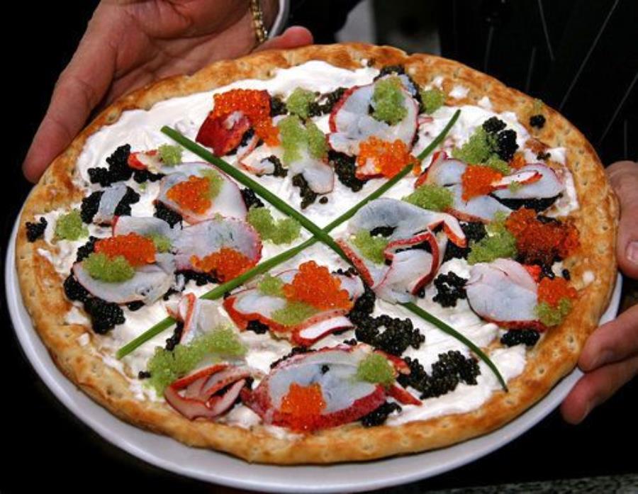 pizza caviar