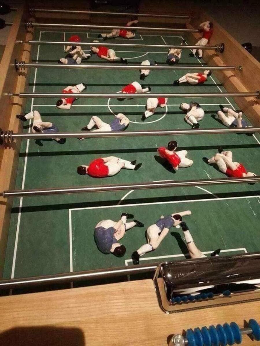 baby foot joueurs sieste 