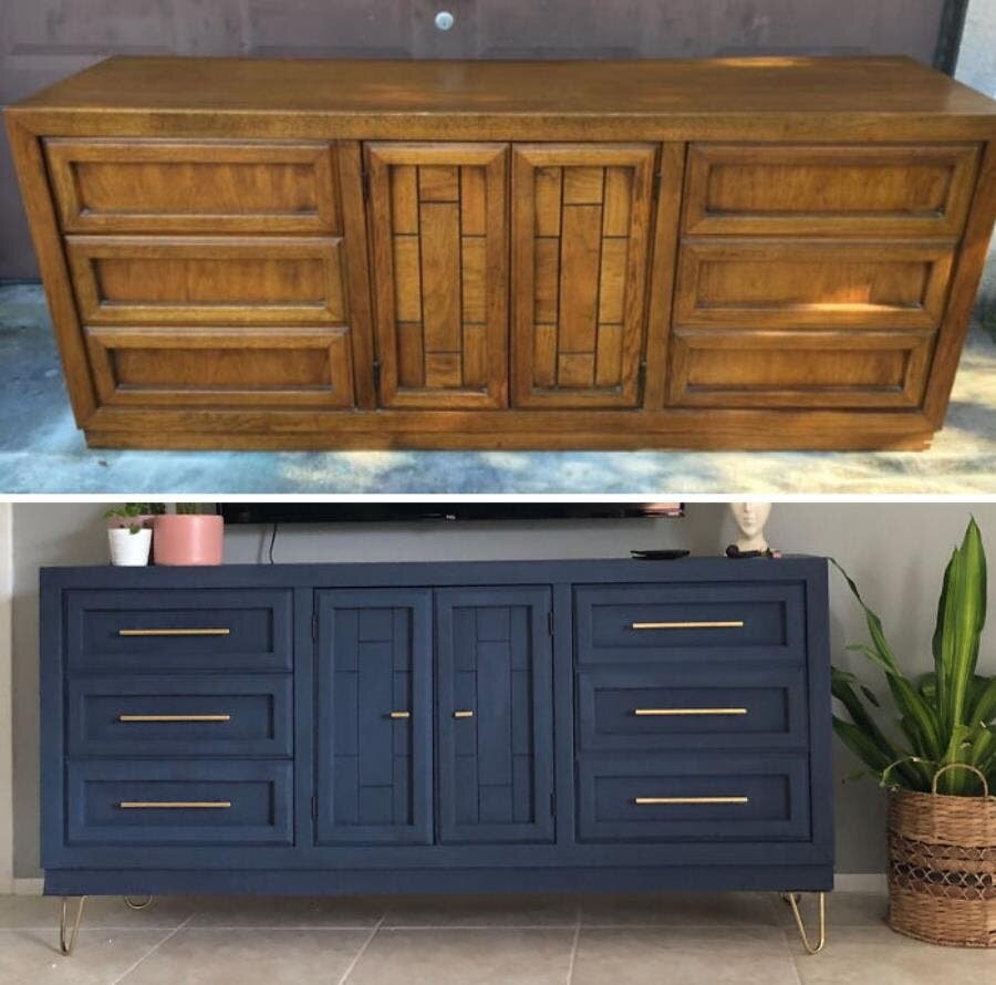 commode bois peinture