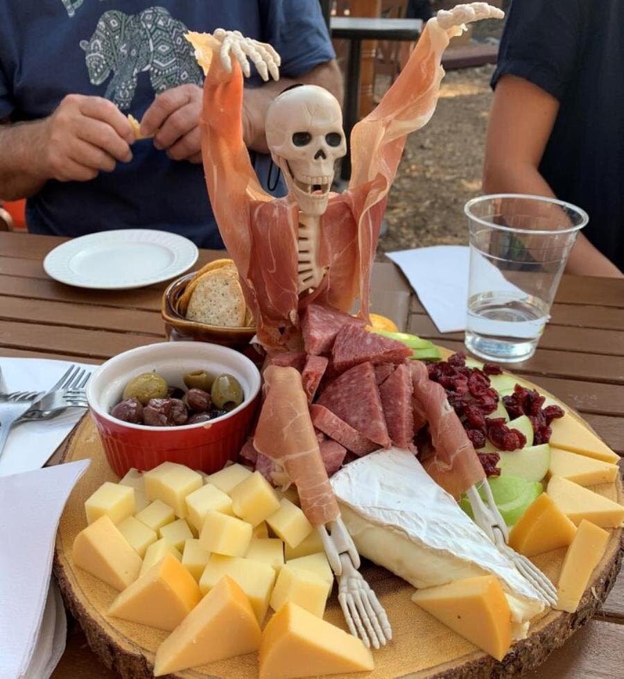 plat squelette aliments