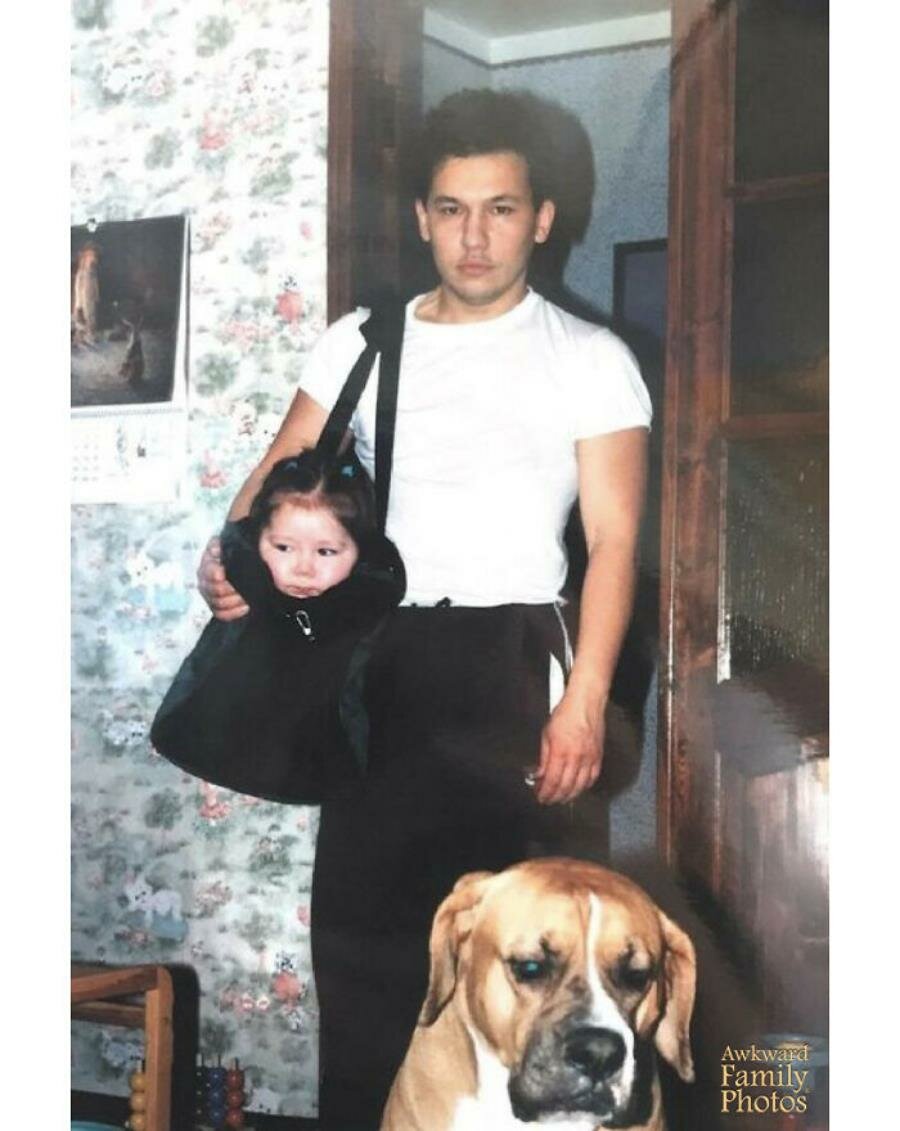 chien homme sac fille