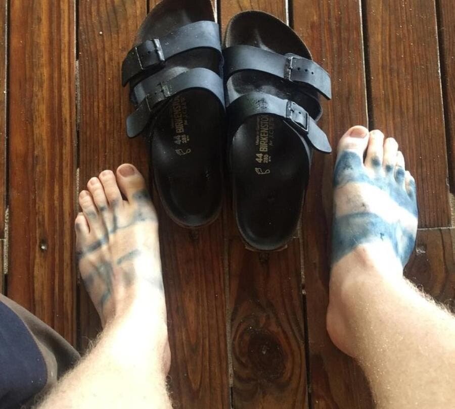 sandales pieds marques