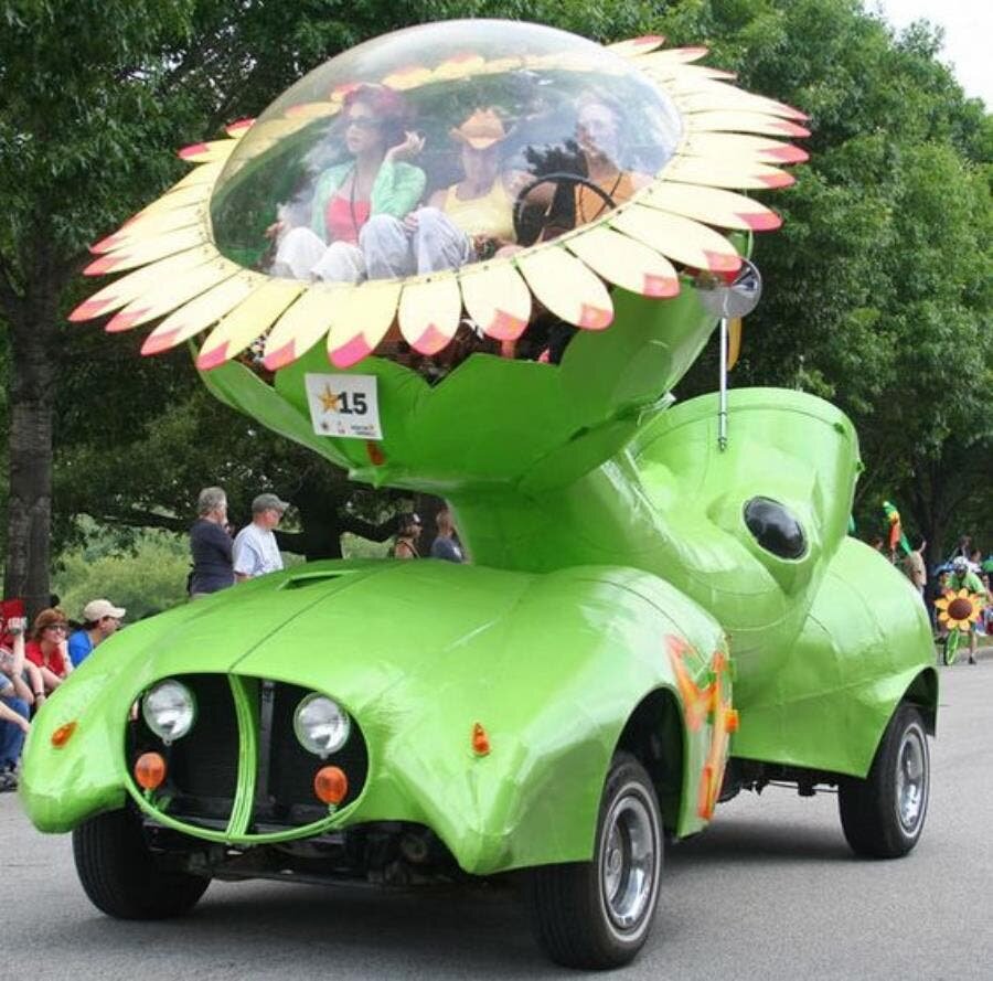 voiture fleur 