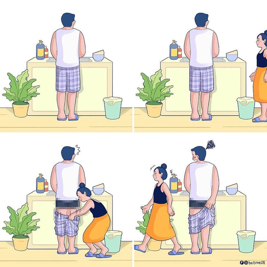 rigolade caleçon couple