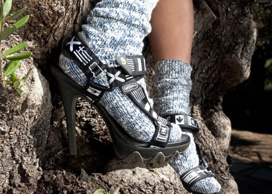 chaussures talons chaussettes 