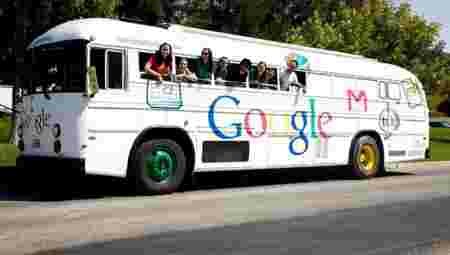 bus, google, employés, wifi