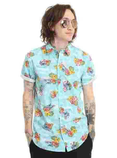 Hot Topic Lilo et Stitch Disney inspiration collection vêtements accessoires homme chemise Stitch