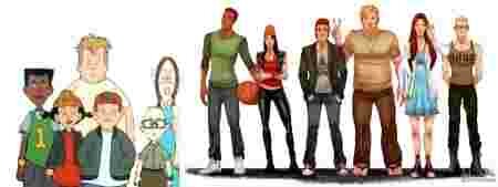 Geek dessin-animé évolution personnages âge adulte La cour de récré