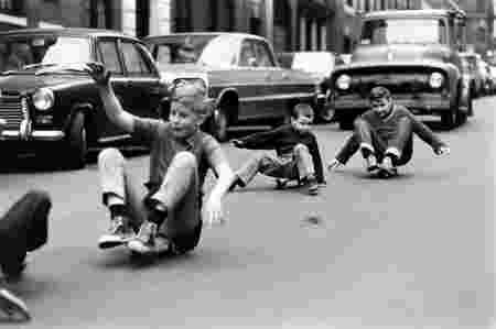 Skatebord garçons rues New-York 1960s
