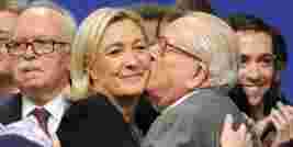 Jean Marie Le Pen et sa fille, Marine Le Pen