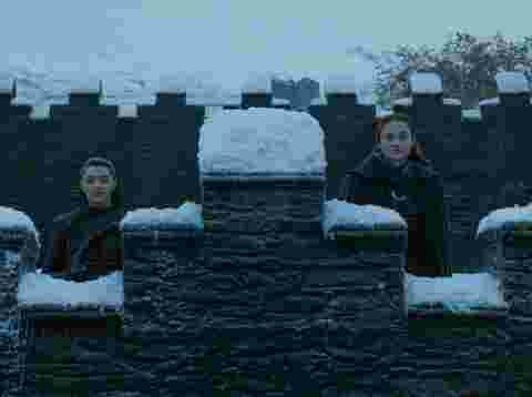 Arya et Sansa sur le tour de garde