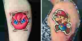 12 tatouages hyper réalises qui ressemblent à des stickers