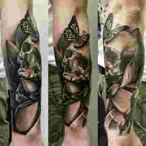 Tatouage réaliste papillon