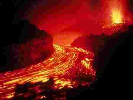 lave, volcan, chaud