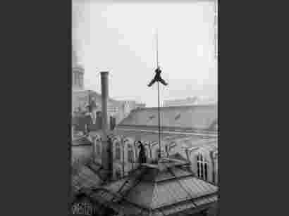 photo, paris, toit, paratonnerre, henri roger, 1899