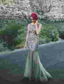 photo,robe,mariée,kaki,sequin