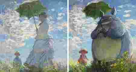 Lothlenan artiste pop culture oeuvre classique Totoro Claude Monet