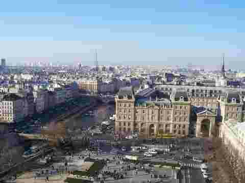 Vue d'ensemble Paris paysage urbain bâtiments 