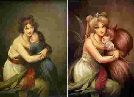 Lothlenan artiste pop culture oeuvre classique Sailor Moon Elisabeth Vigée le Brun