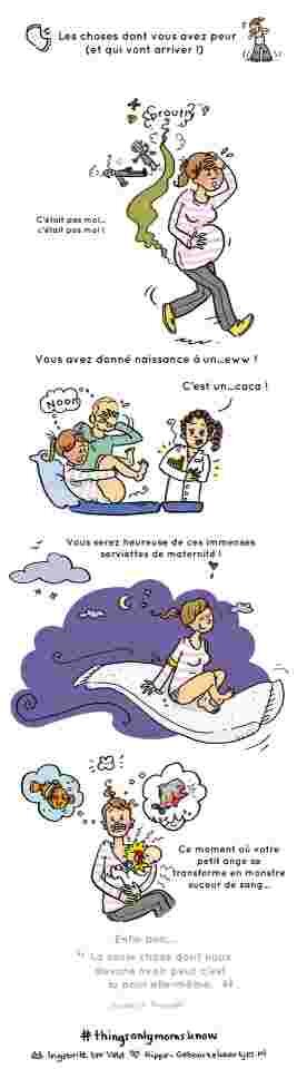 dessin jeune maman grossesse peurs réelles