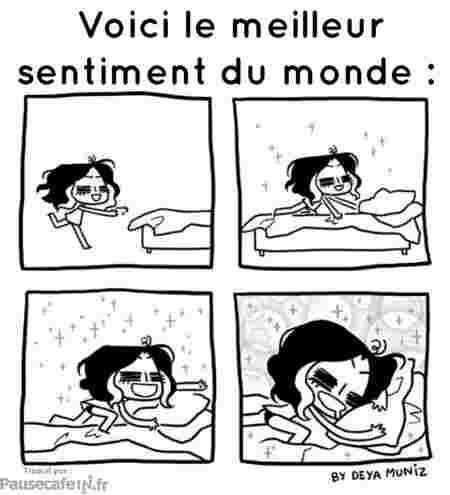 Deya Muniz illustrations humour femmes retrouver son lit meilleur sensation