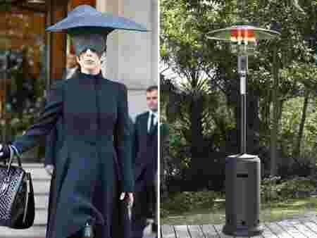 Célébrités ressemblances looks objets Lady Gaga chapeau lampe jardin