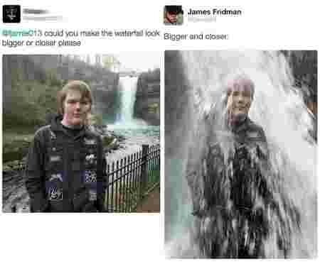 James Fridman Photoshop humour cascade
