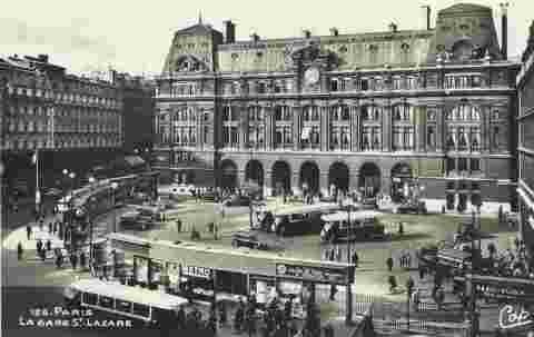 photo, paris, gare, saint lazare, 1930