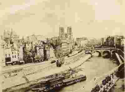 photo, paris, ile, cite, 1840