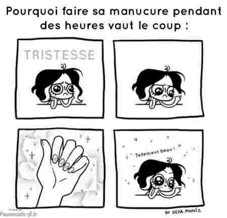 Deya Muniz illustrations humour femmes manucure parfaite